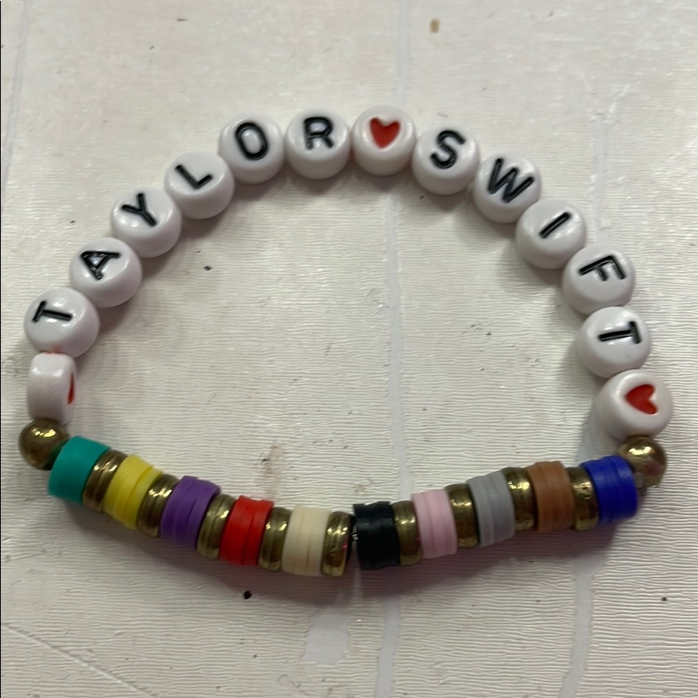 Colorful Beaded Bracelet with Letters